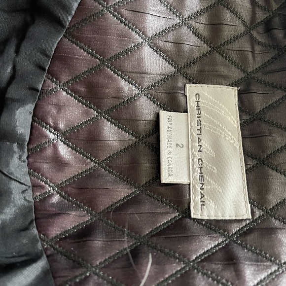 Unique woman’s black jacket Christian Chenail size 2 …A statement piece - Picture 3 of 3